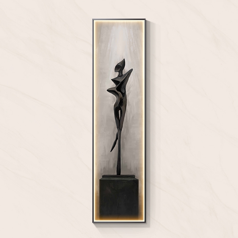 Interior Design Layout - Modern Character Modeling Abstract LED Wall