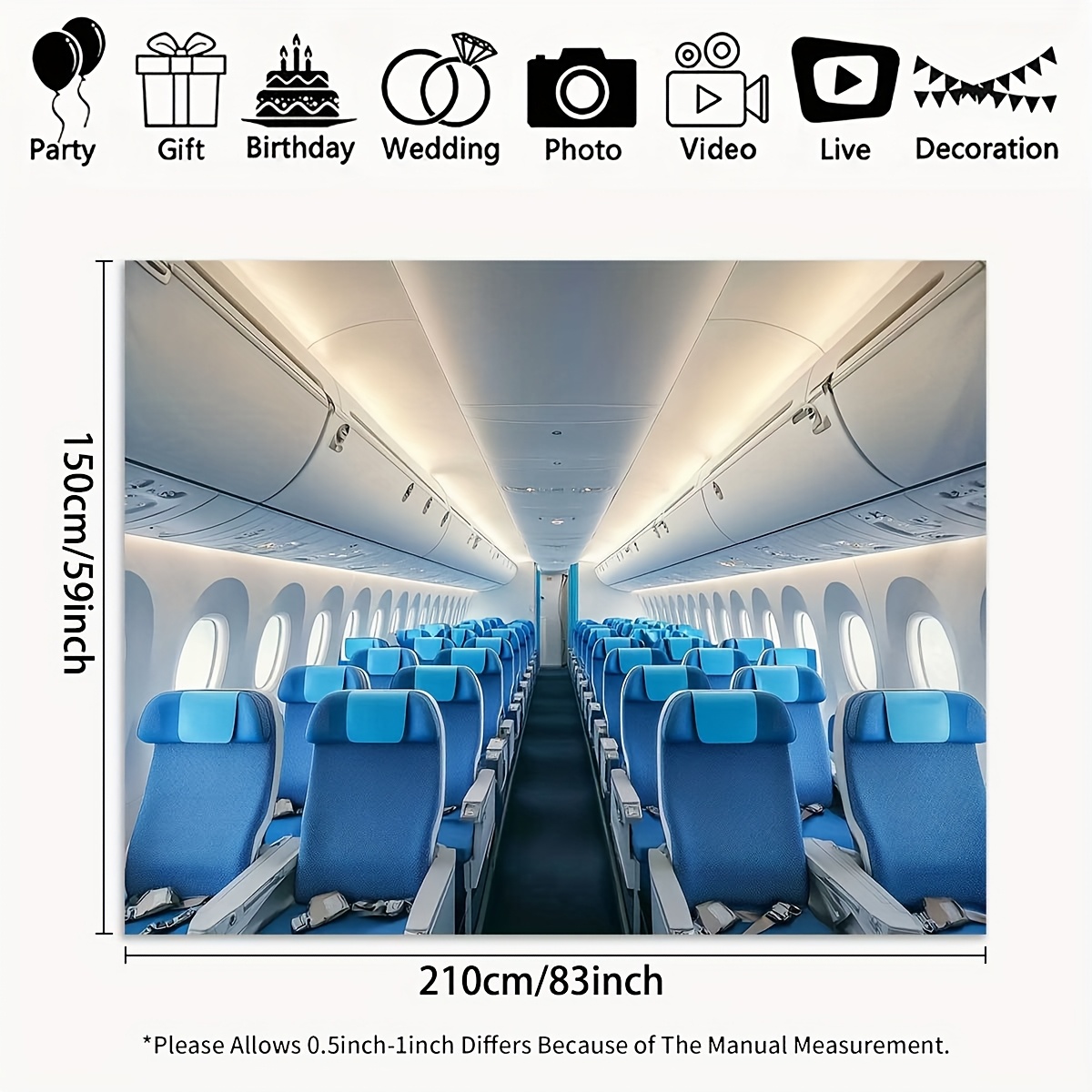 1pc aircraft cabin party Backg - đánh giá và giá Interior Design Years Of School