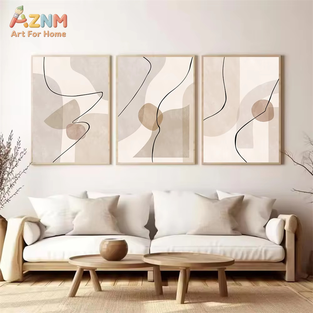 Abstract Beige Geometry Line W - đánh giá và giá Interior Design Modern