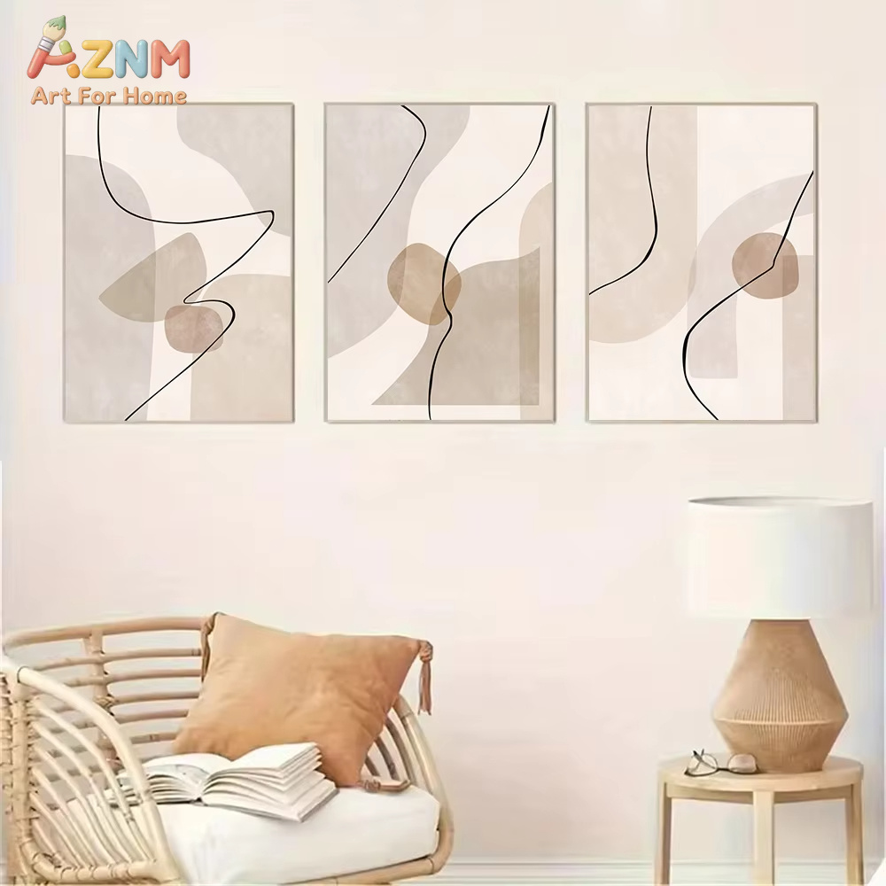 Abstract Beige Geometry Line W - đánh giá và giá Interior Design Modern