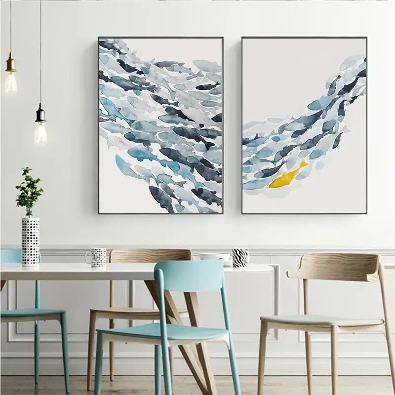 3PCS Watercolor Fish Group Wal - đánh giá và giá Interior Design Studio