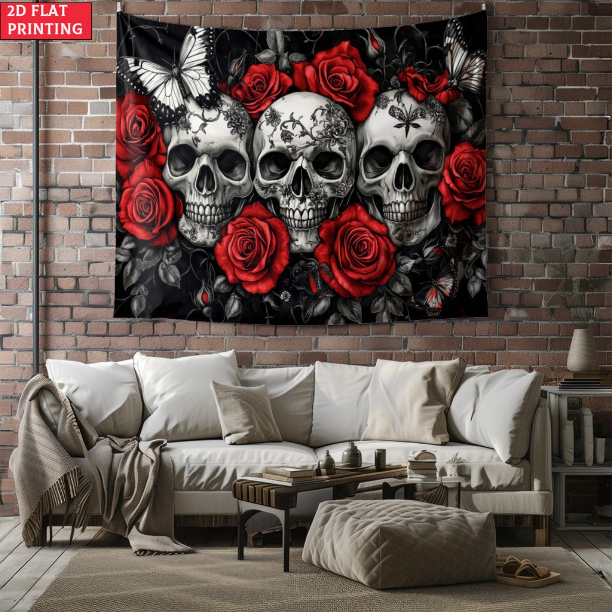 unframed Skull and Roses Gothi - đánh giá và giá Interior Design Modern