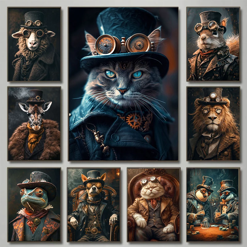 Cool Steampunk Animals Portrai - đánh giá và giá Interior Design Studio