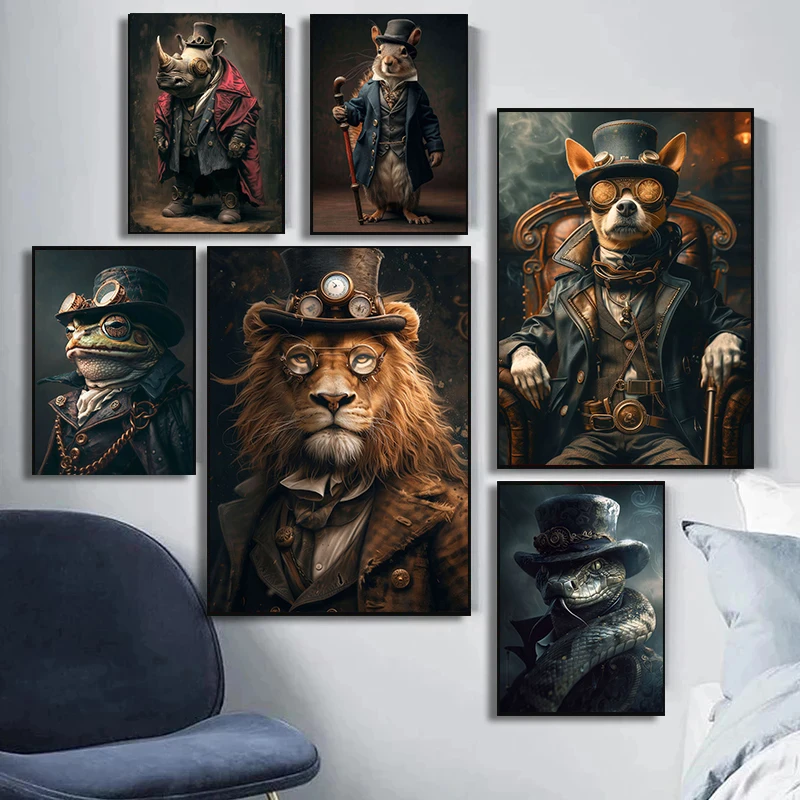 Cool Steampunk Animals Portrai - đánh giá và giá Interior Design Studio