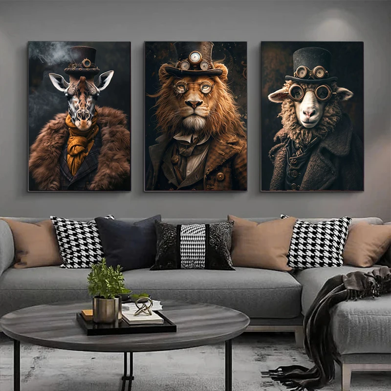 Cool Steampunk Animals Portrai - đánh giá và giá Interior Design Studio