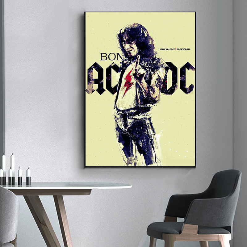 AC_DC Band Canvas Art Retro Po - đánh giá và giá Interior Design Studio