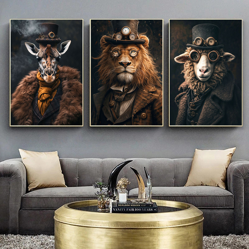 Cool Steampunk Animals Portrai - đánh giá và giá Interior Design Studio