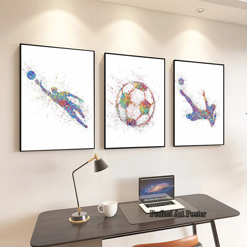 Watercolor Football Man Playin - đánh giá và giá Interior Design Studio