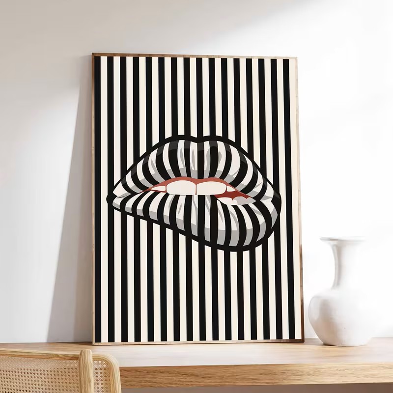 Simple and Abstract Striped Li - đánh giá và giá Interior Design Modern